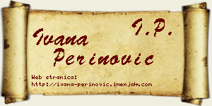 Ivana Perinović vizit kartica